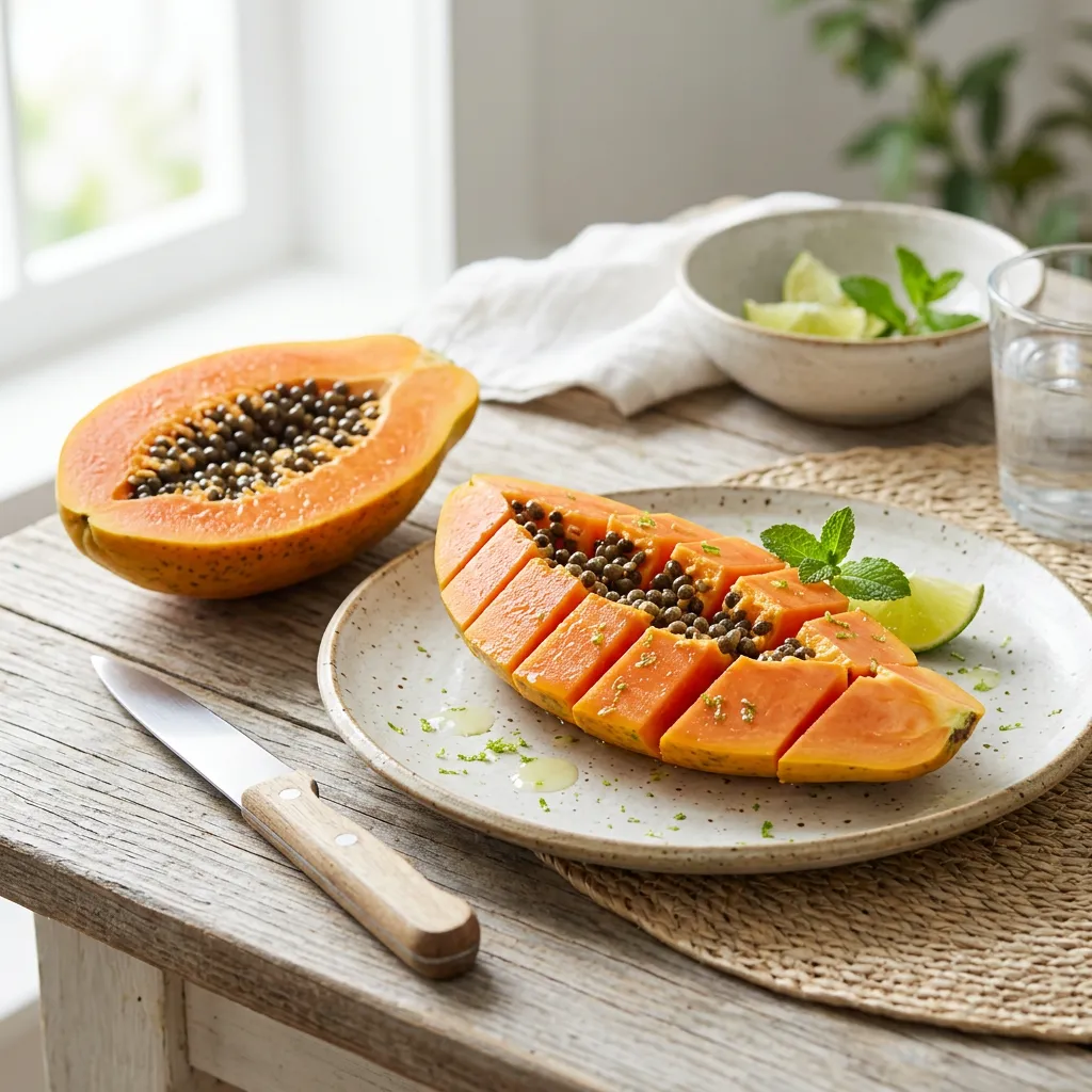 How to Cut a Papaya