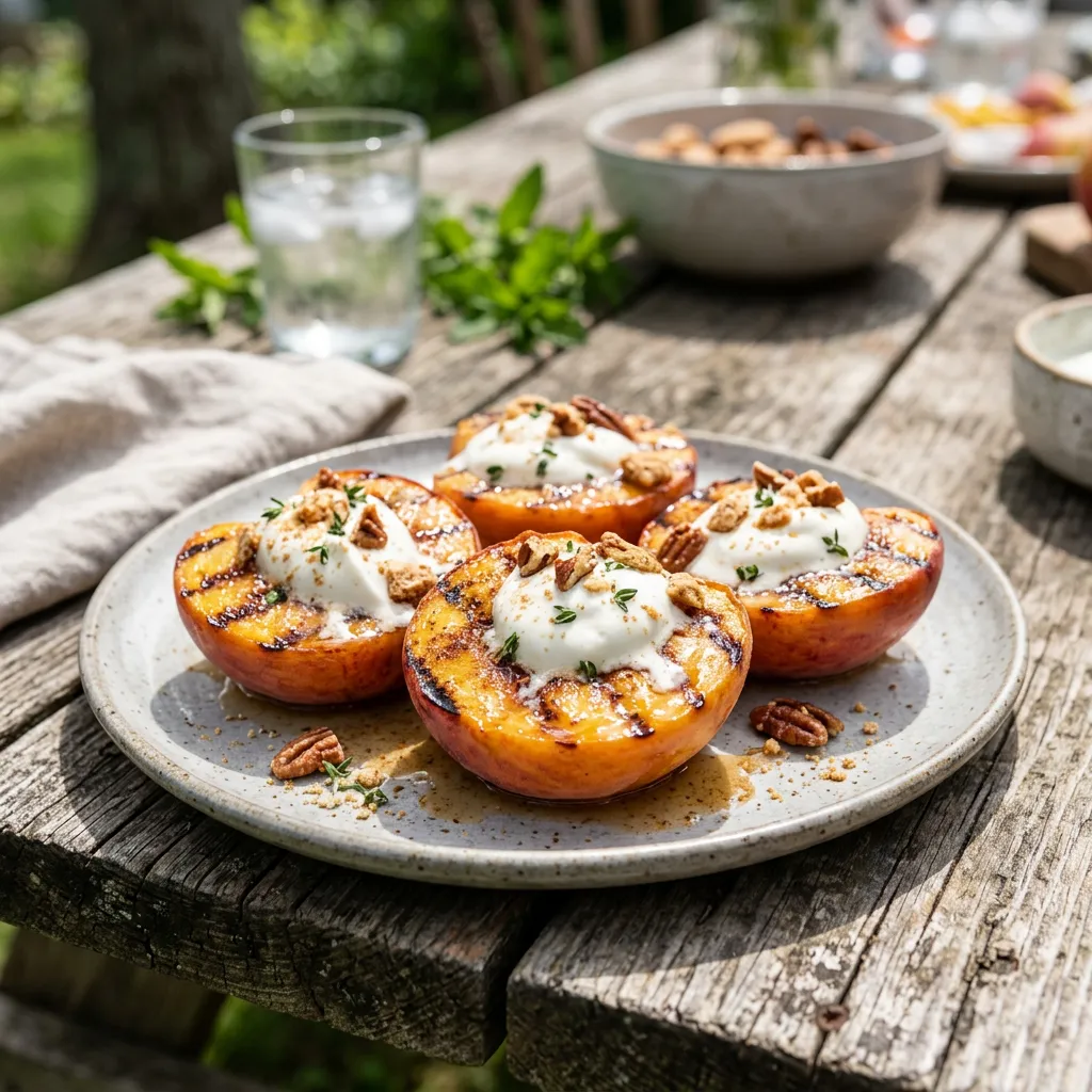 Finished How to Grill Peaches dish