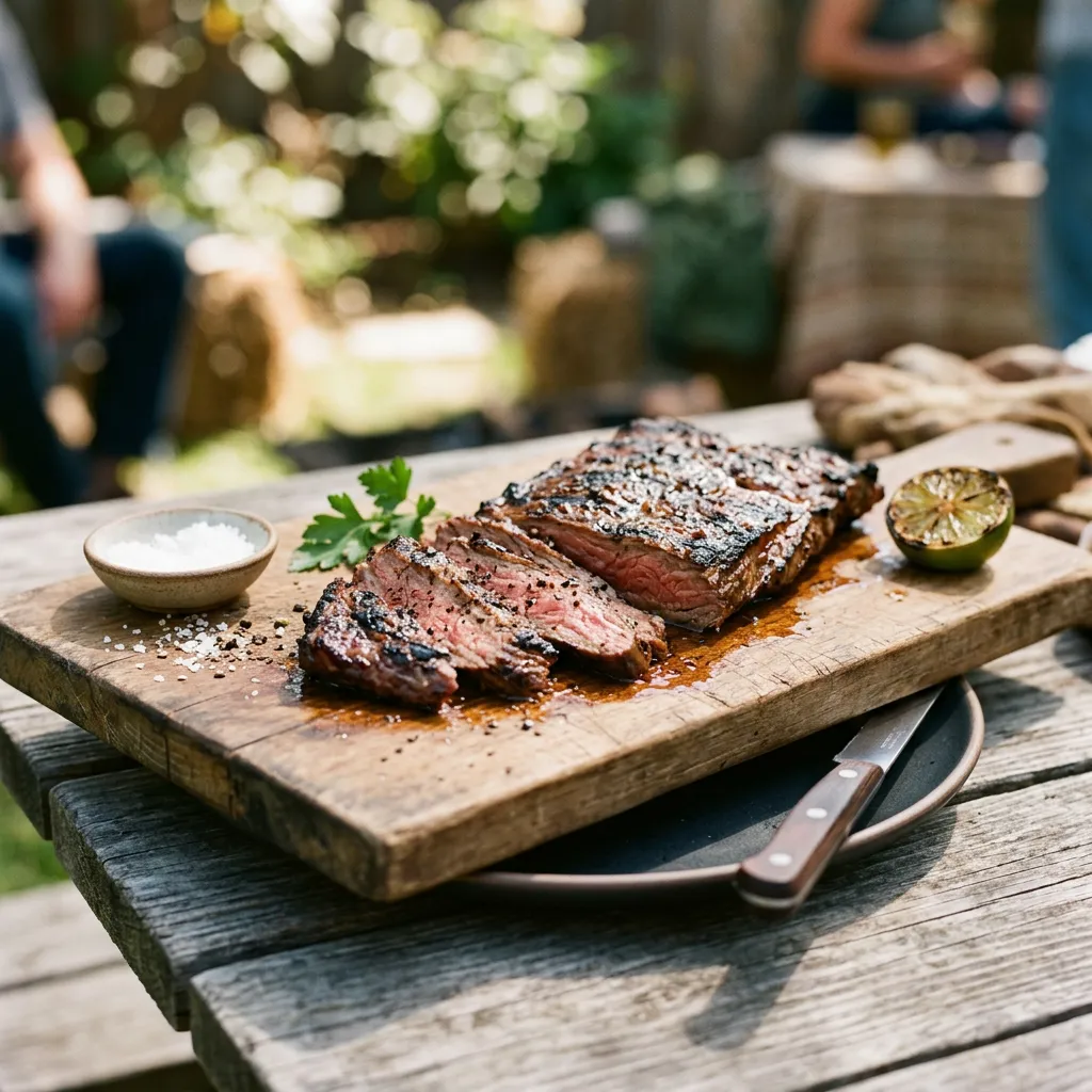 Finished How to Grill Skirt Steak dish