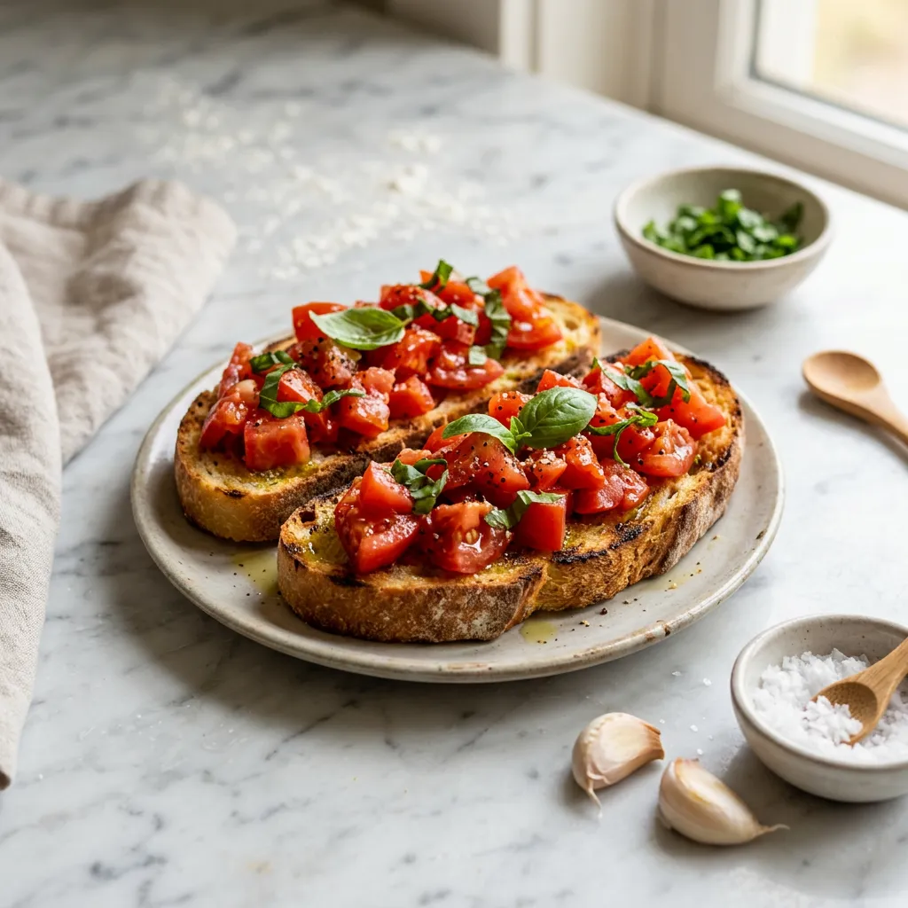 How to Make Classic Tomato Bruschetta