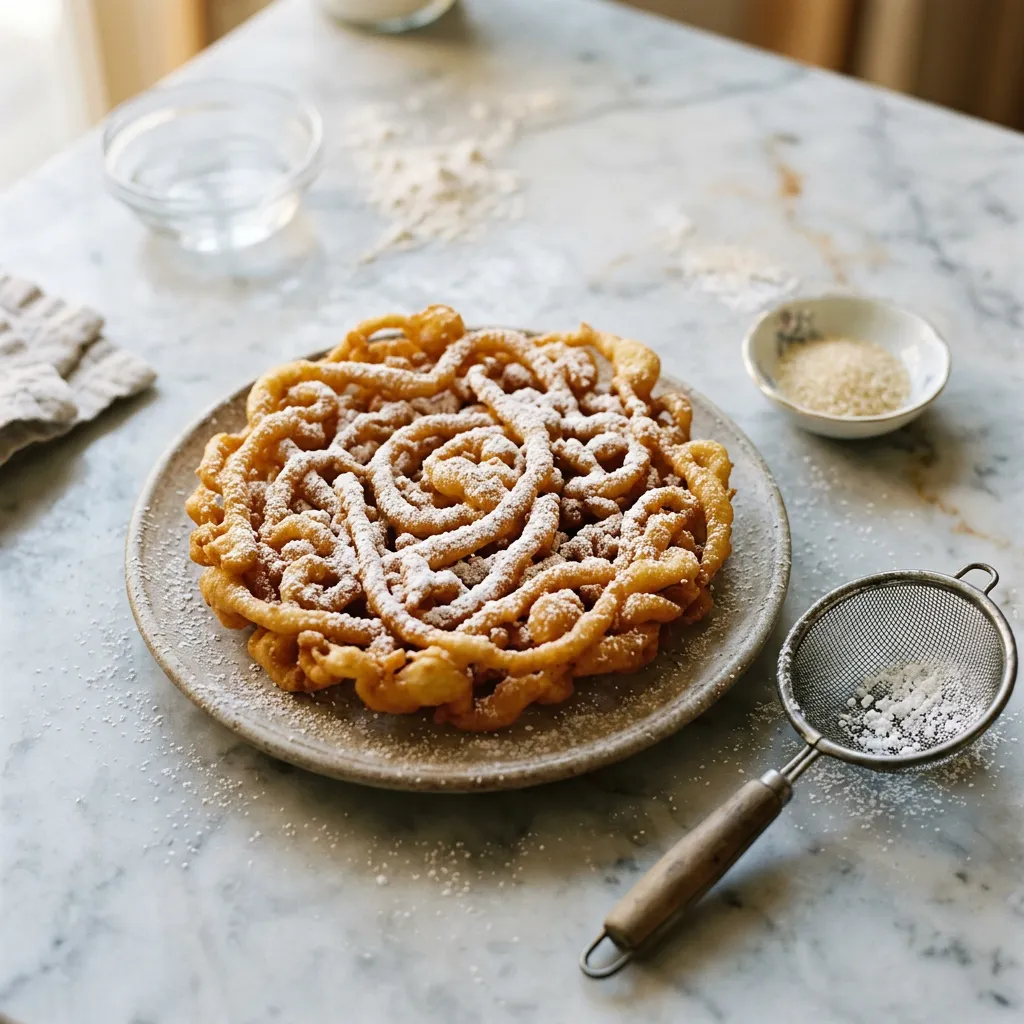 Finished How to Make Funnel Cake with Pancake Mix dish