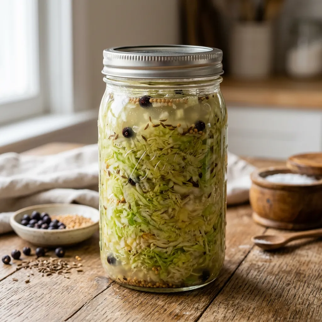 How To Make Homemade German Sauerkraut in a Mason Jar