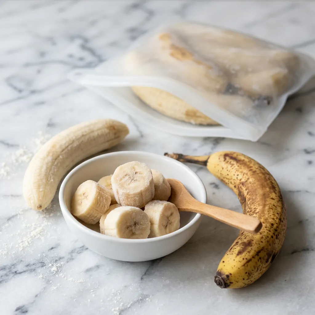 How to Quickly Freeze Ripe Bananas