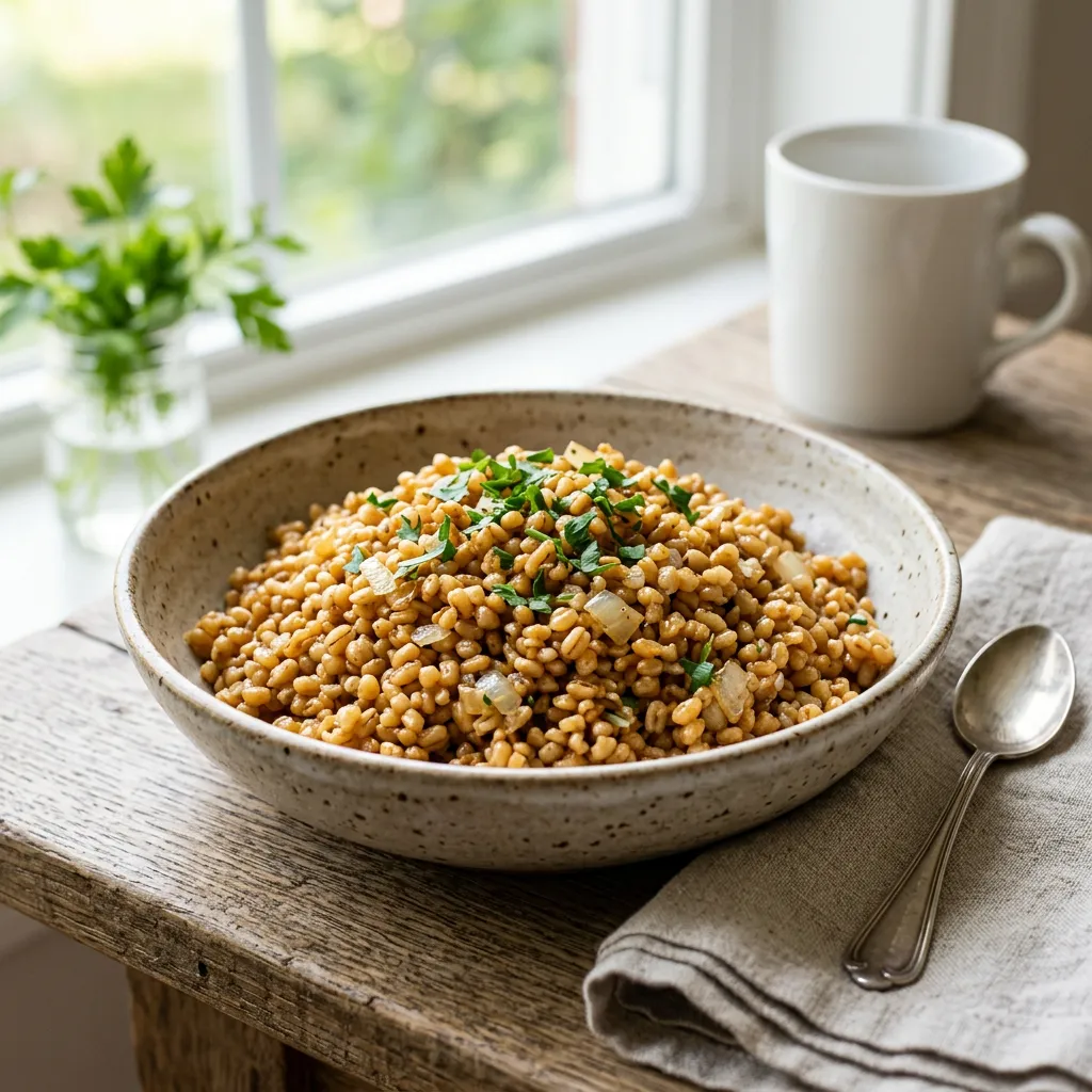 Hungarian Browned Egg Barley Recipe - Piritott Tarhonya