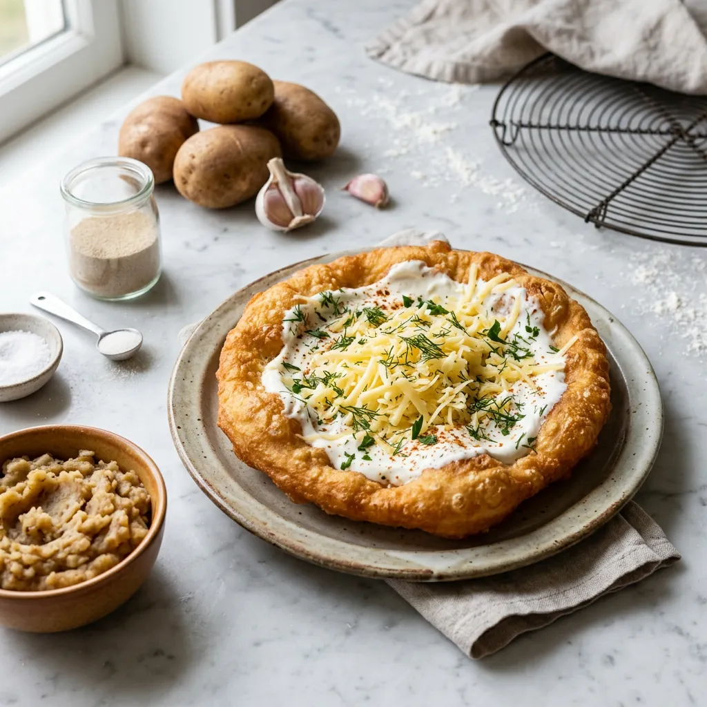 Hungarian Fried Lángos
