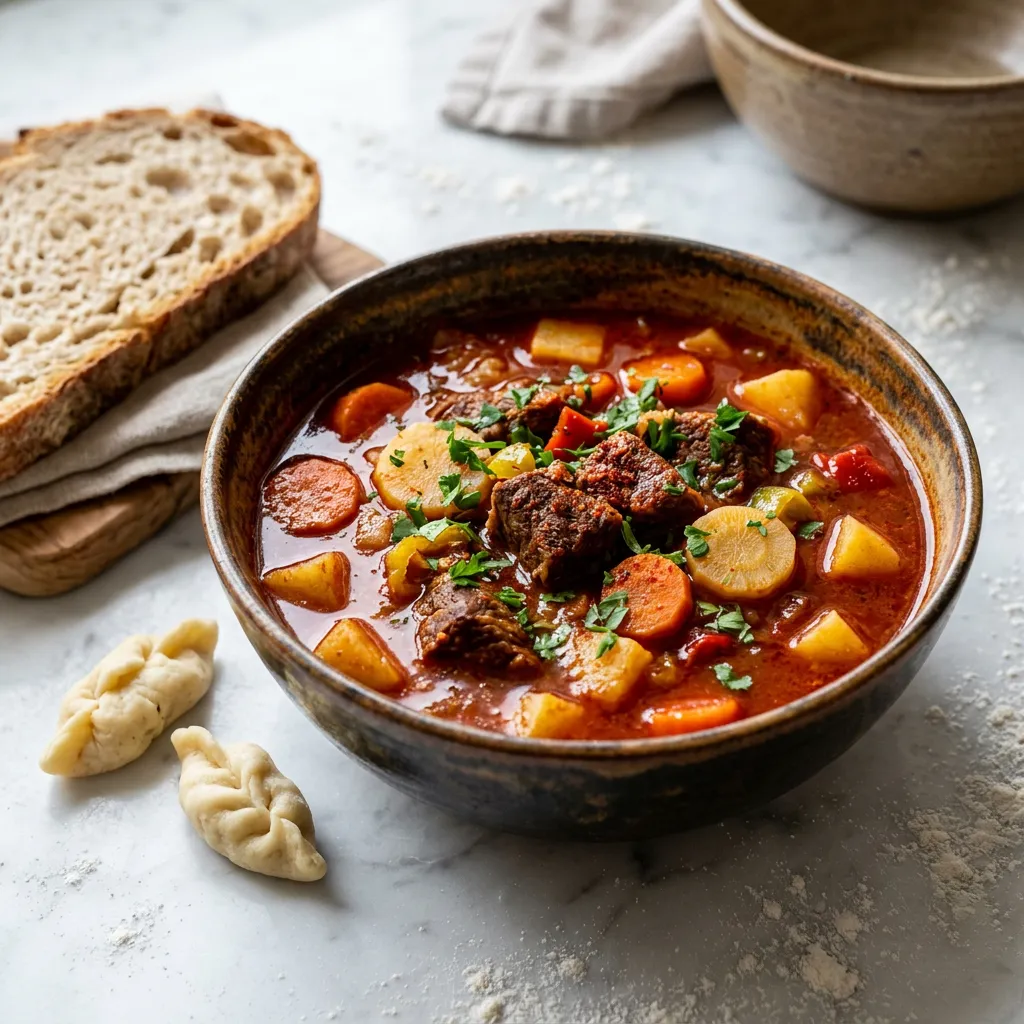 Hungarian Goulash Soup (Gulyas Leves)