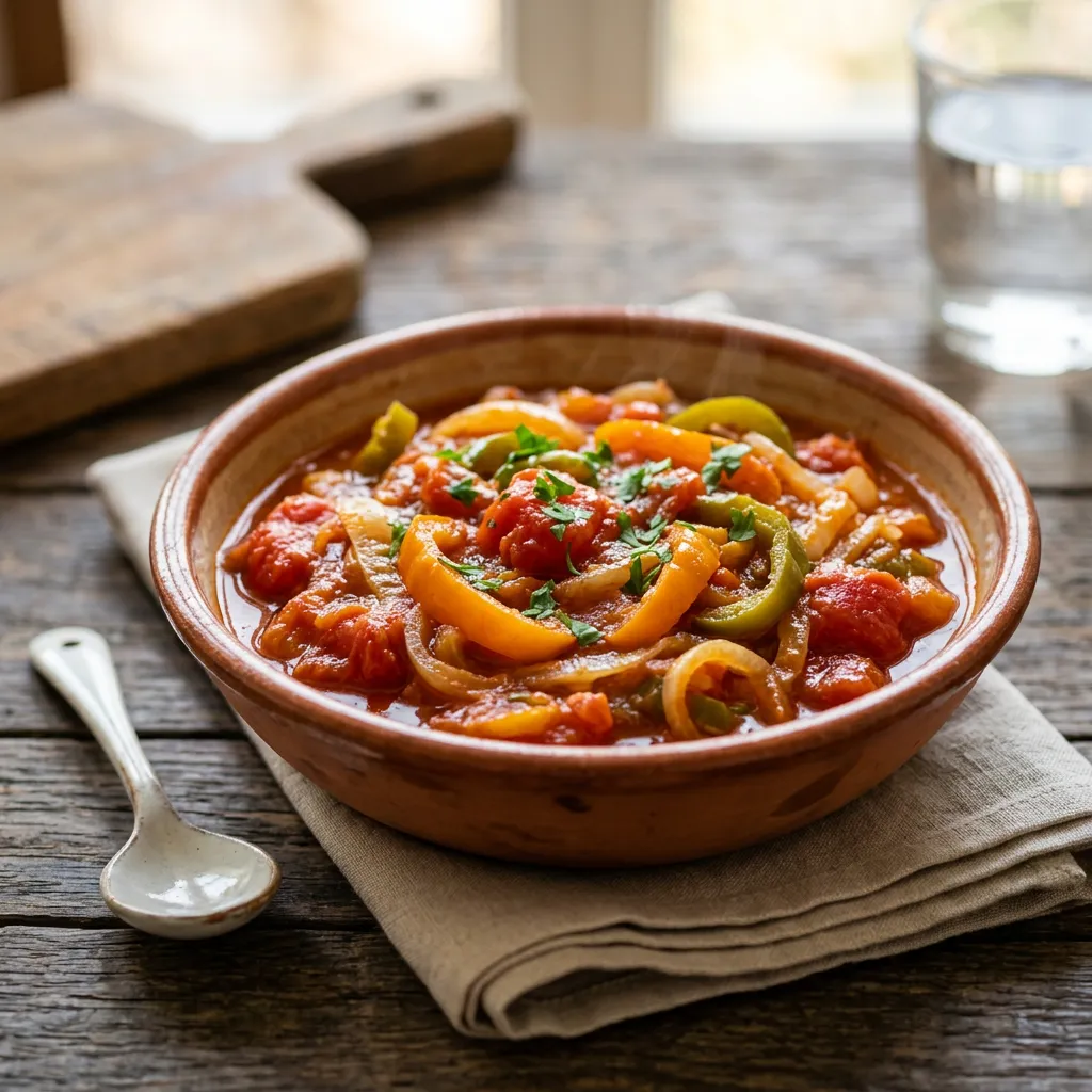 Hungarian Tomato-Pepper Stew (Lecsó)