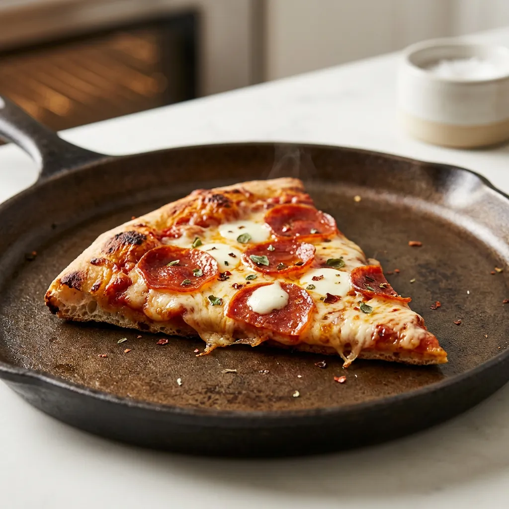 Finished I Make Pizza Weekly—This Is the Best Way To Reheat It for a Crispy Crust dish