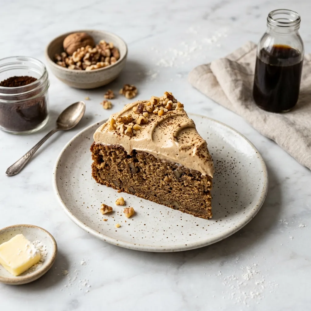 Incredibly Moist Coffee-Walnut Snack Cake