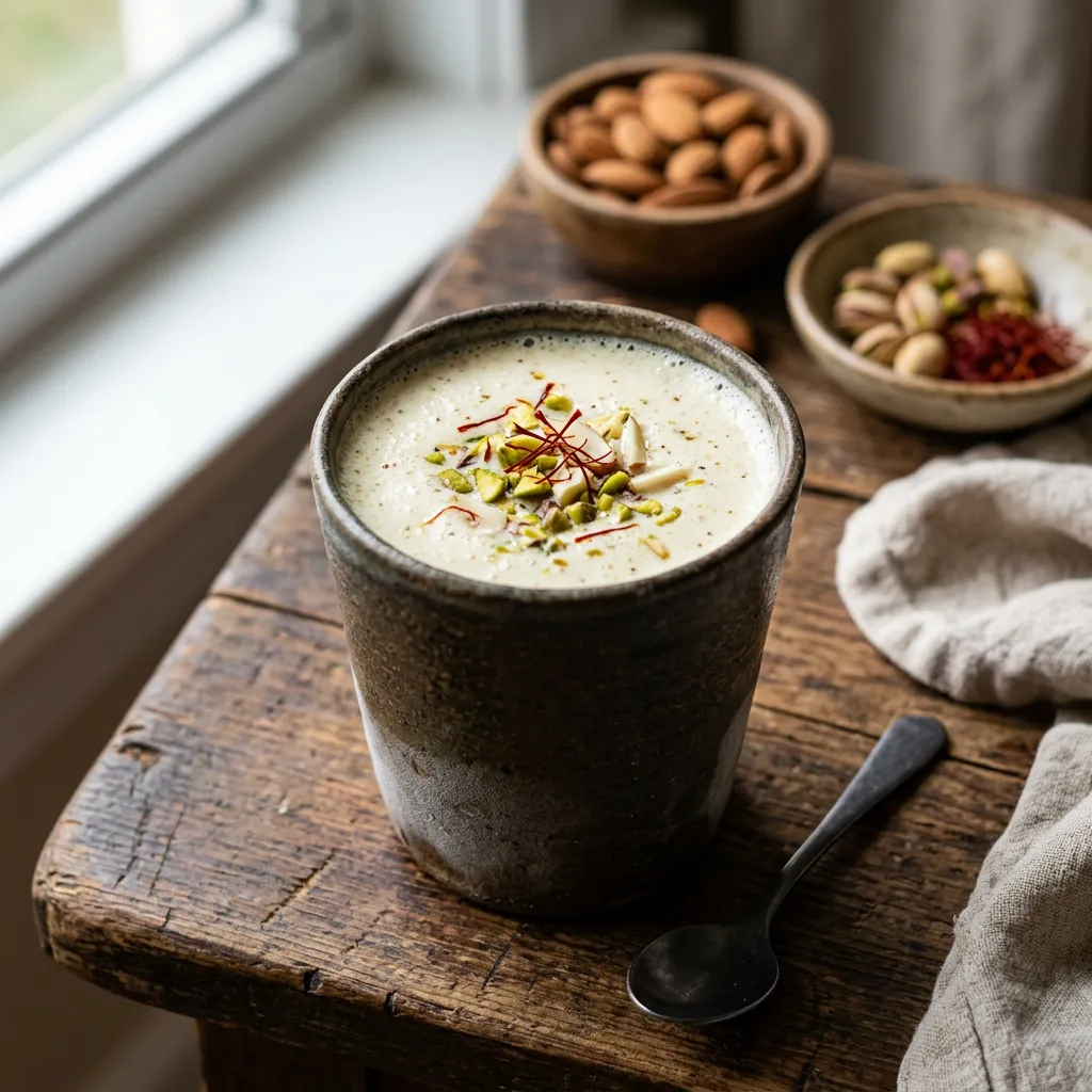 Indian Badam Milk: A Spiced Almond Beverage