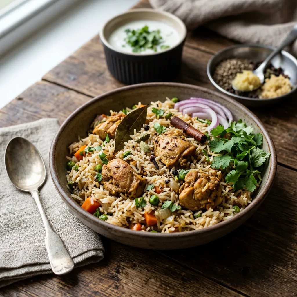 Indian Chicken Pilaf (Pulao)