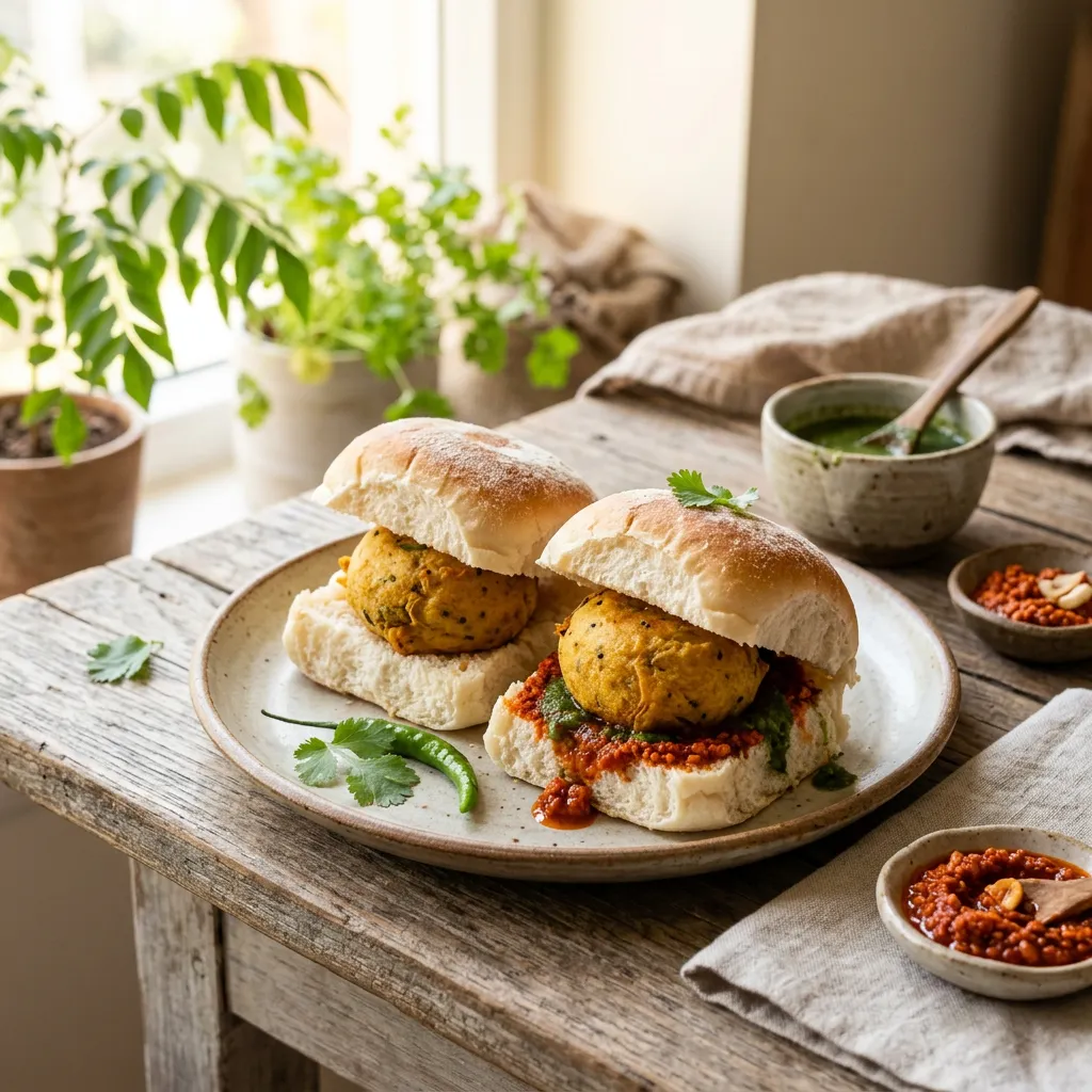 Indian Vada Pav Street Snack Recipe