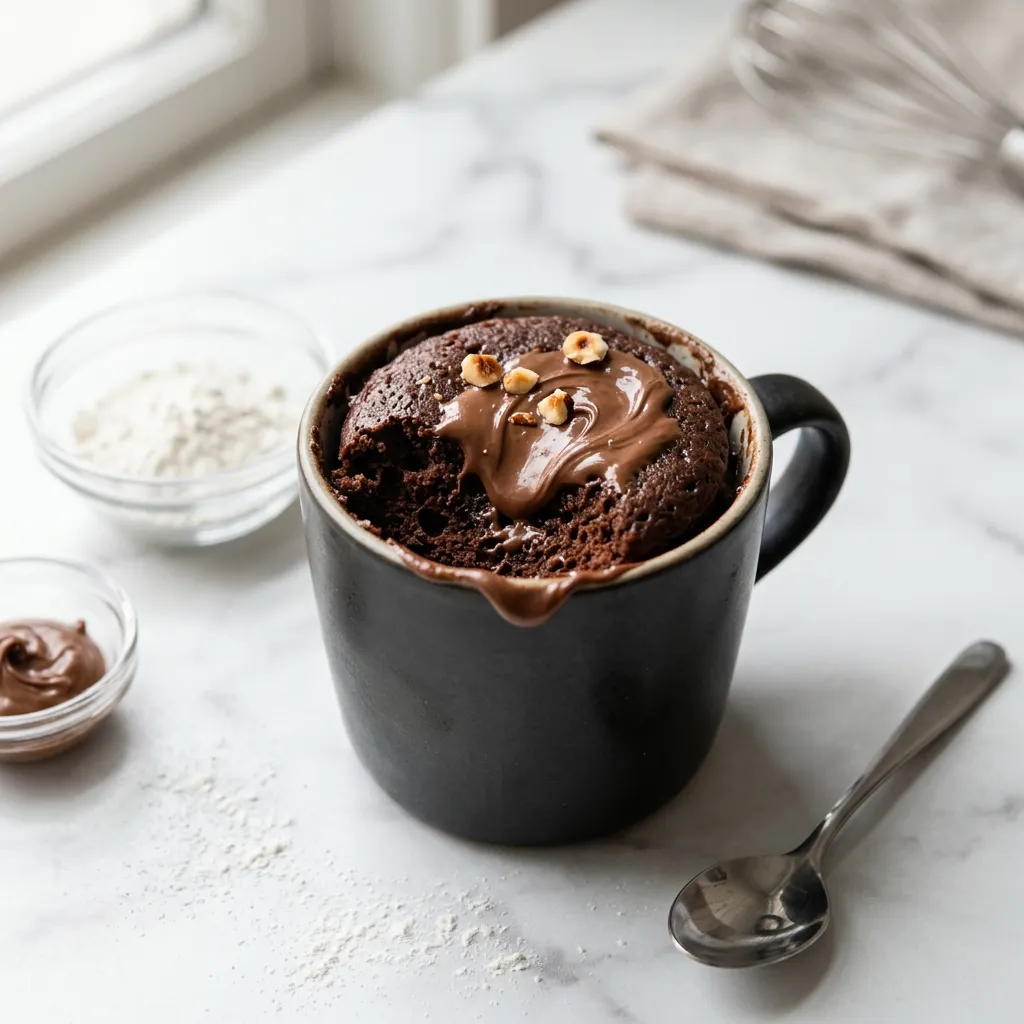 Indulgent Nutella Mug Cake in Minutes