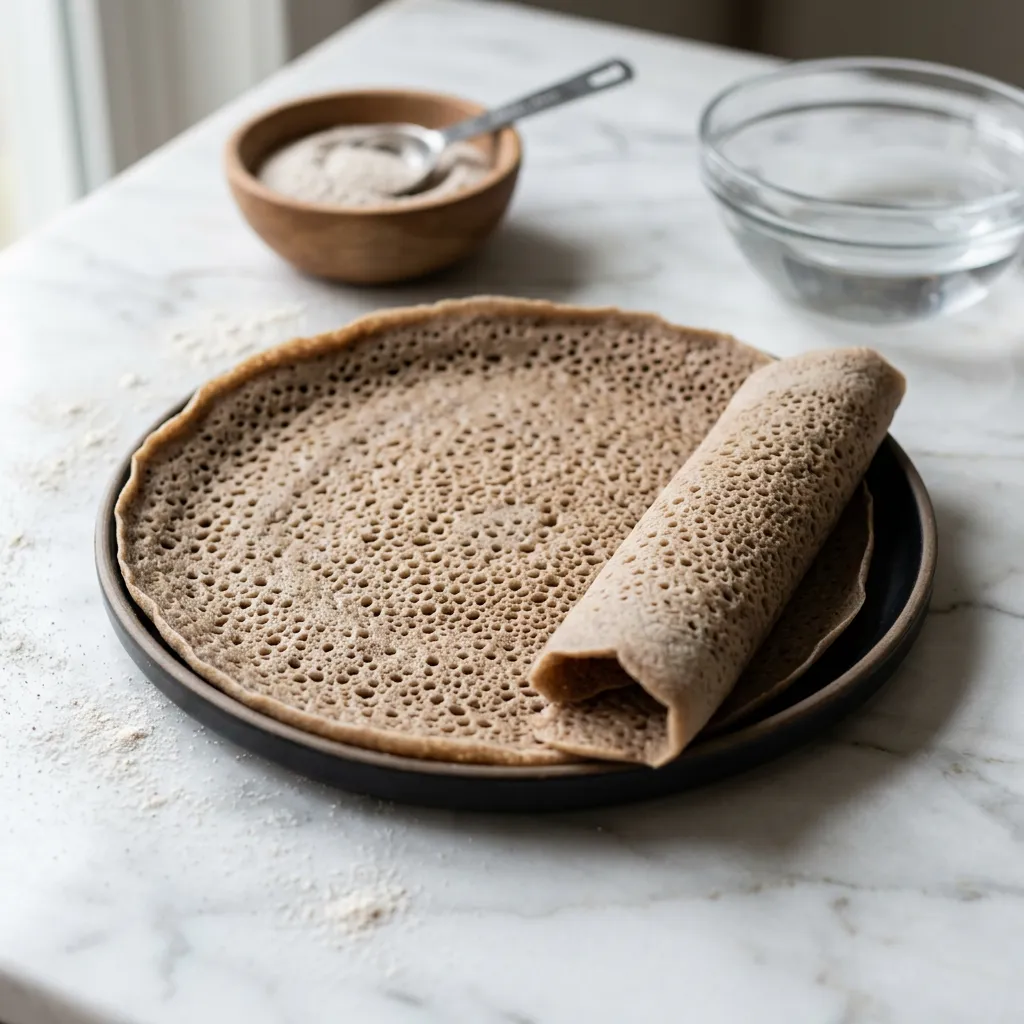 Injera (Ethiopian Sour Flatbread)