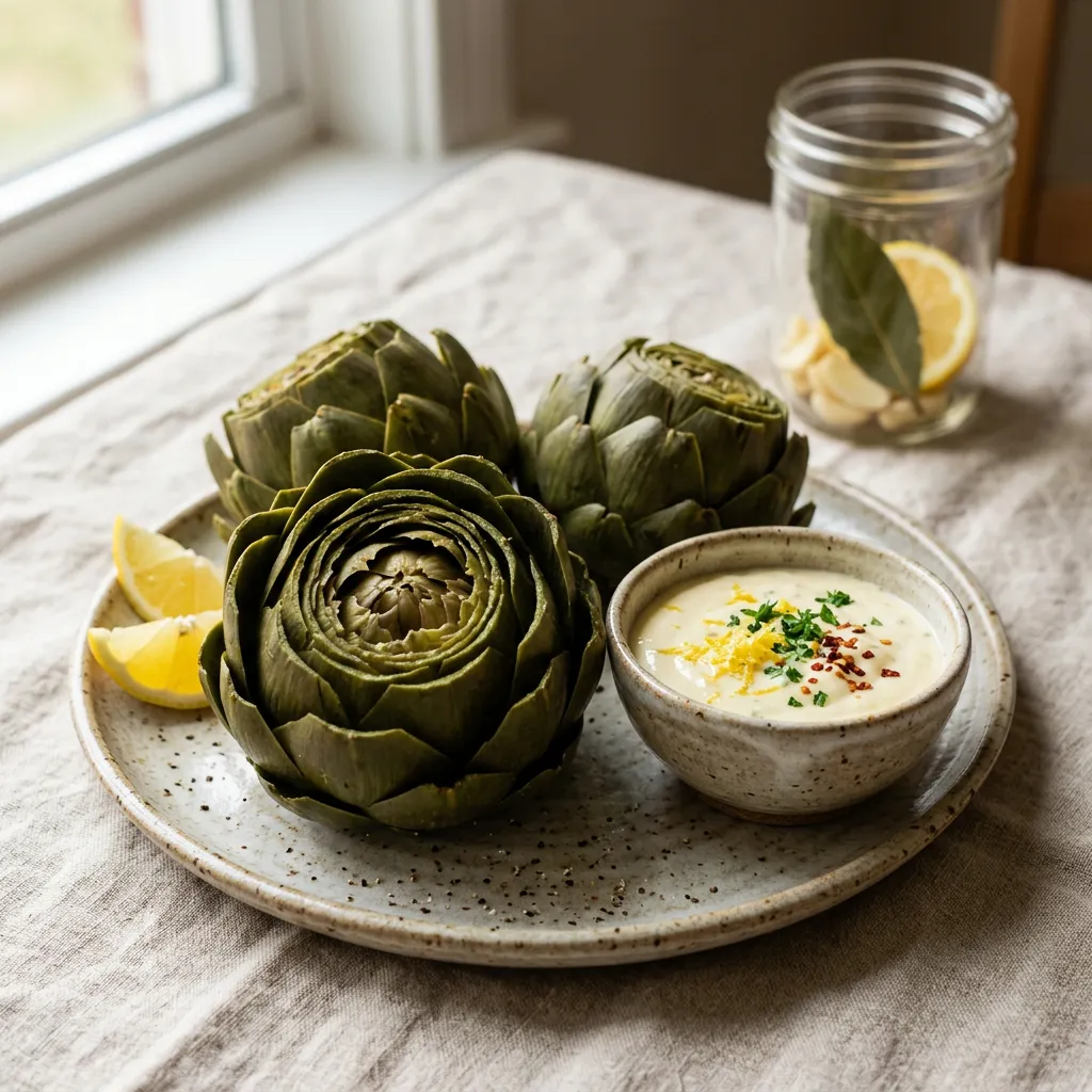 Instant Pot Artichokes With Lemon-Garlic Aioli Recipe