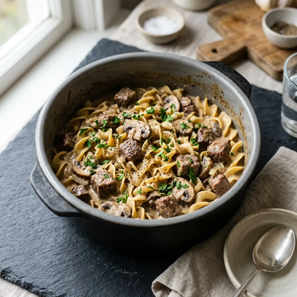 Instant Pot Beef Stroganoff
