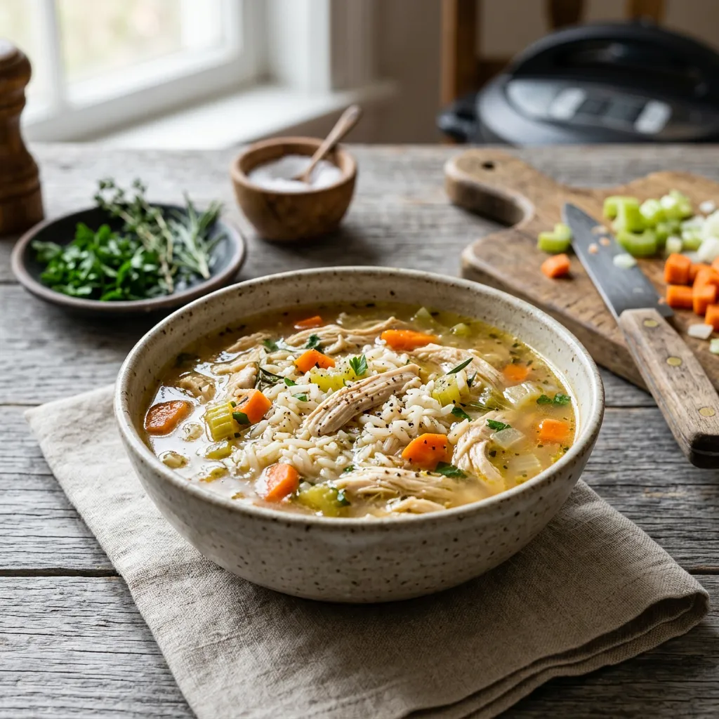 Instant Pot Chicken and Rice Soup Recipe