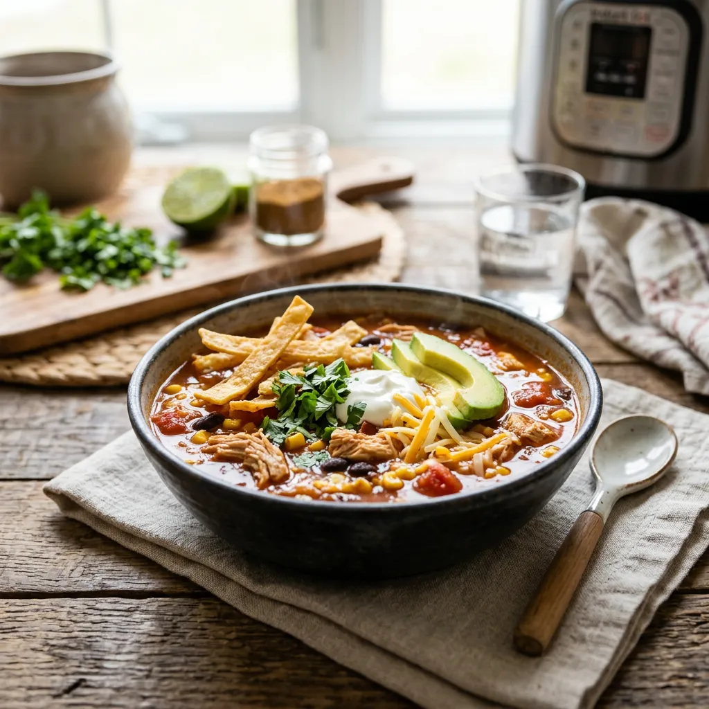 Instant Pot Chicken Enchilada Soup