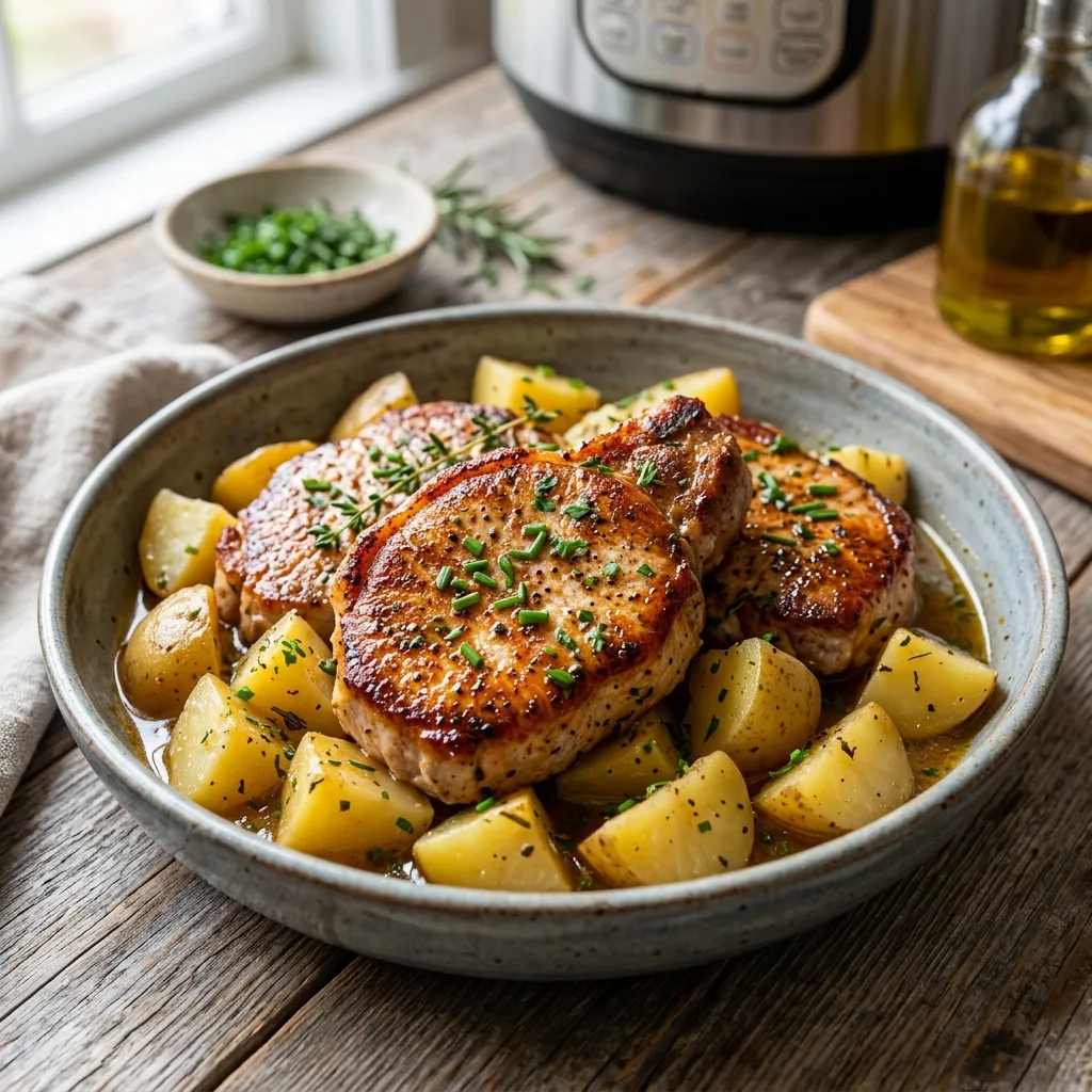 Instant Pot Pork Chops and Potatoes