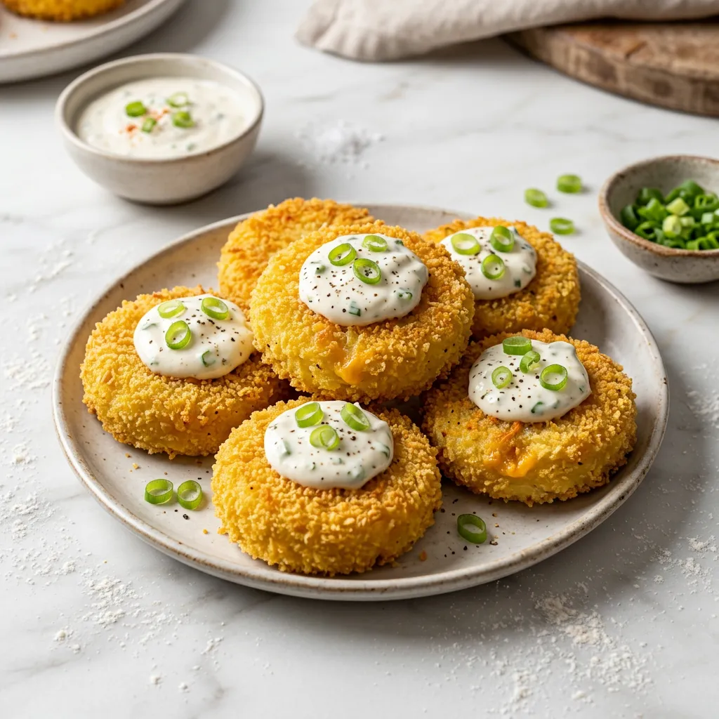 Irish Potato Cakes With Sour Cream Sauce Recipe