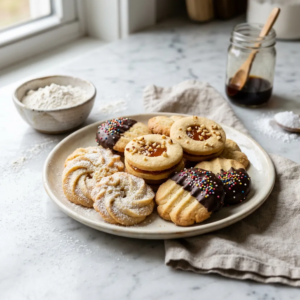 Finished Italian Butter Cookies Recipe dish