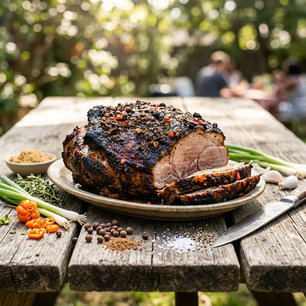 Jamaican Oven Jerk Pork Shoulder