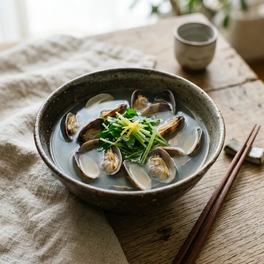 Japanese Clam Soup (Asari No Sumashijiru)