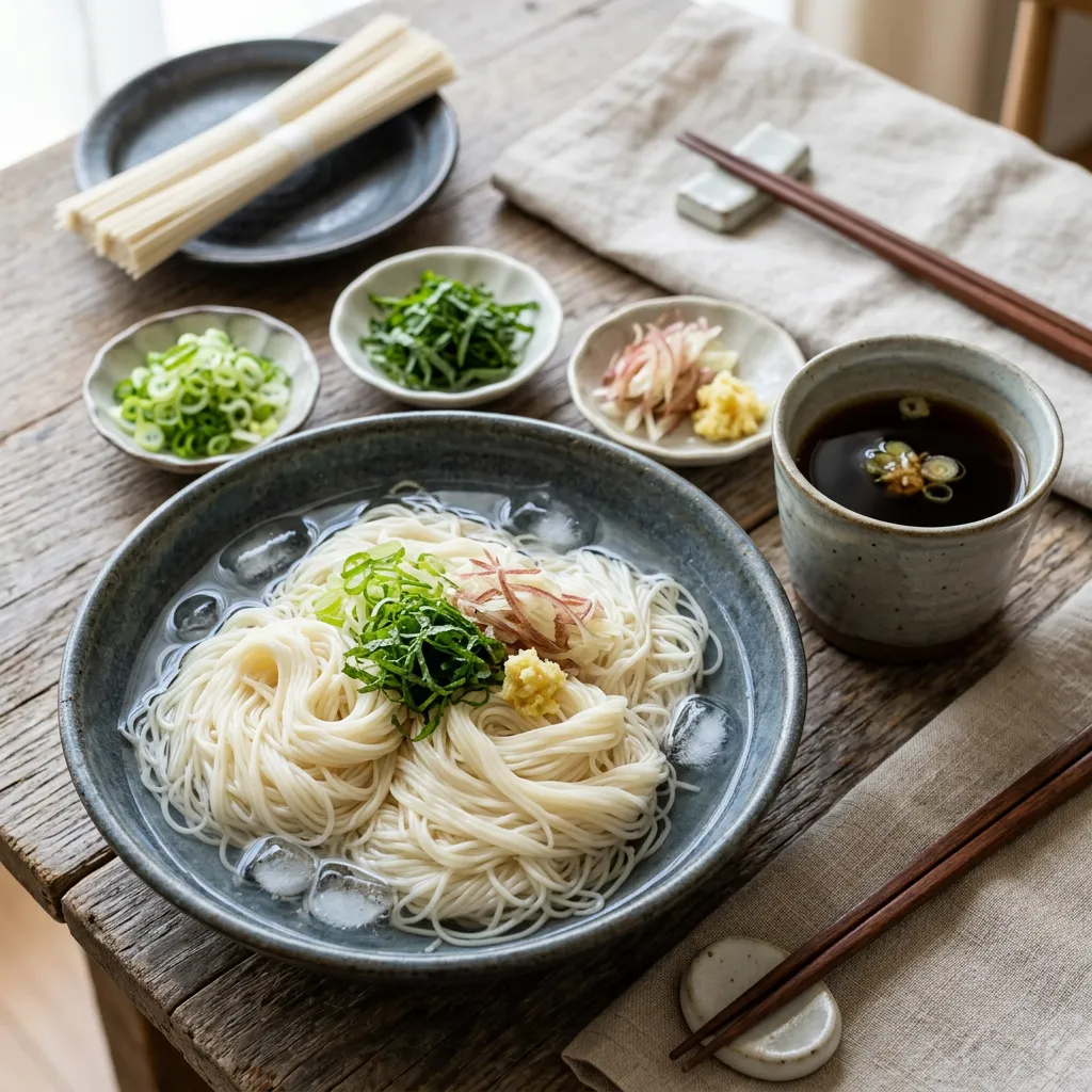 Japanese Cold Somen Noodles