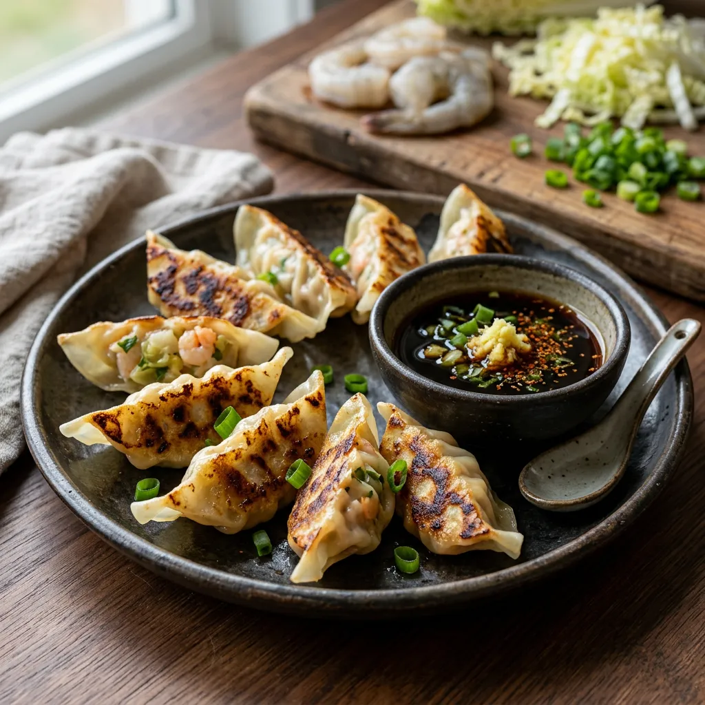 Japanese Shrimp Gyoza