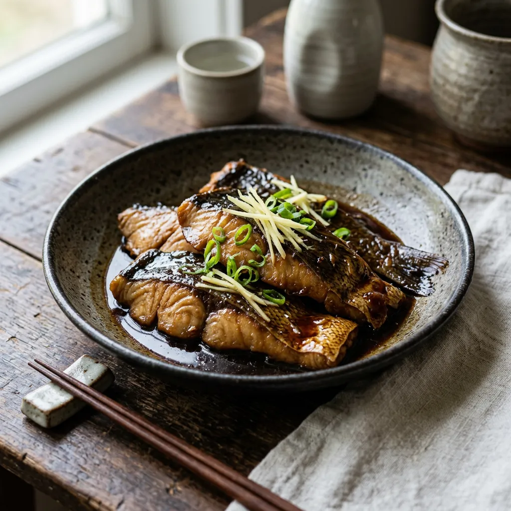 Japanese Simmered Fish (Sakana no Nitsuke)