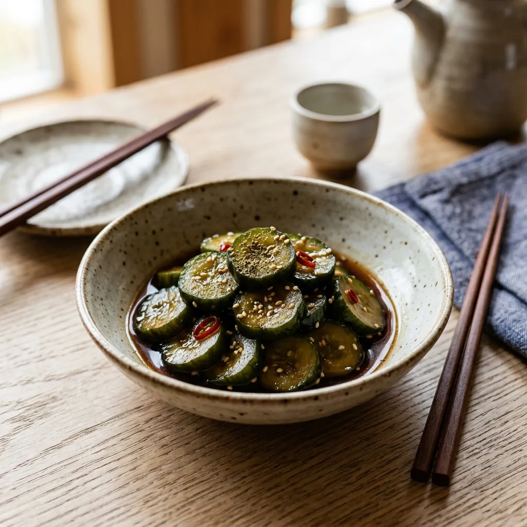 Japanese Soy-Vinegar Pickled Cucumbers