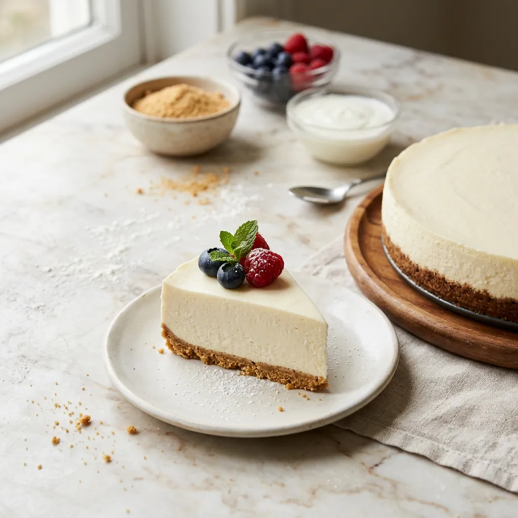 Japanese-Style Rare 'No-Bake' Cheesecake With Yogurt