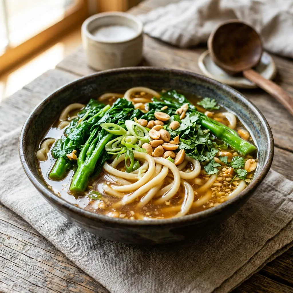 Japanese Vegan Udon Noodle Soup