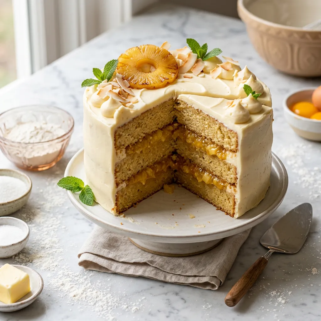 Judy's Pineapple Cake With Pineapple Filling