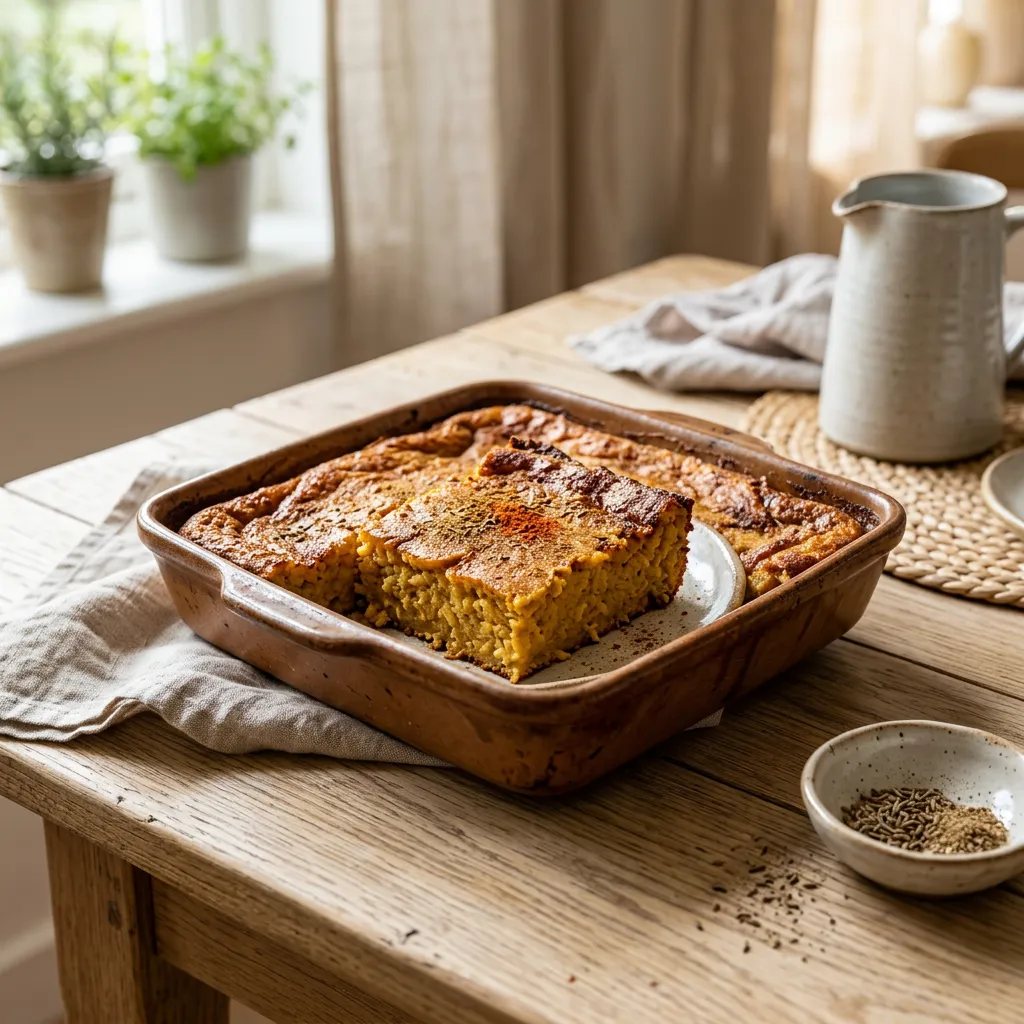 Kalinti - Moroccan Chickpea Flour and Egg Tart