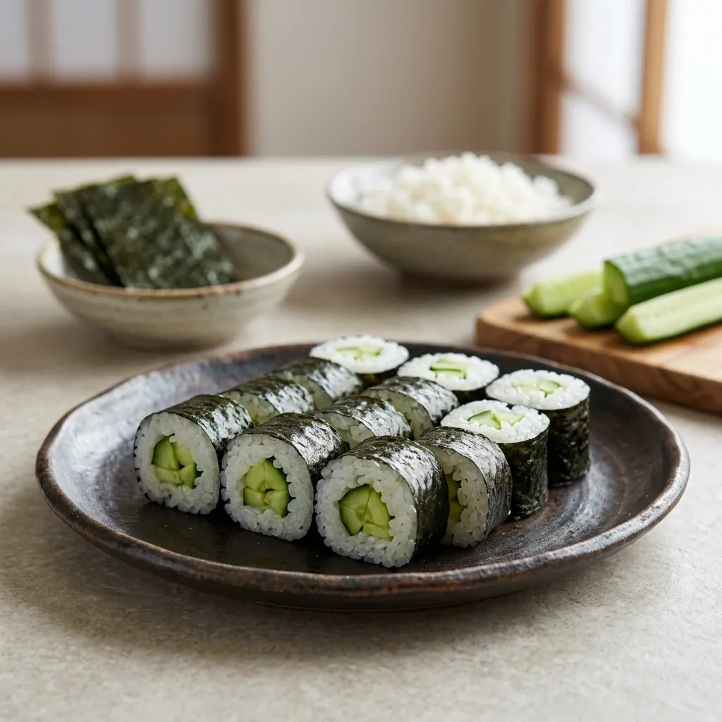 Kappamaki (Cucumber Sushi Roll)