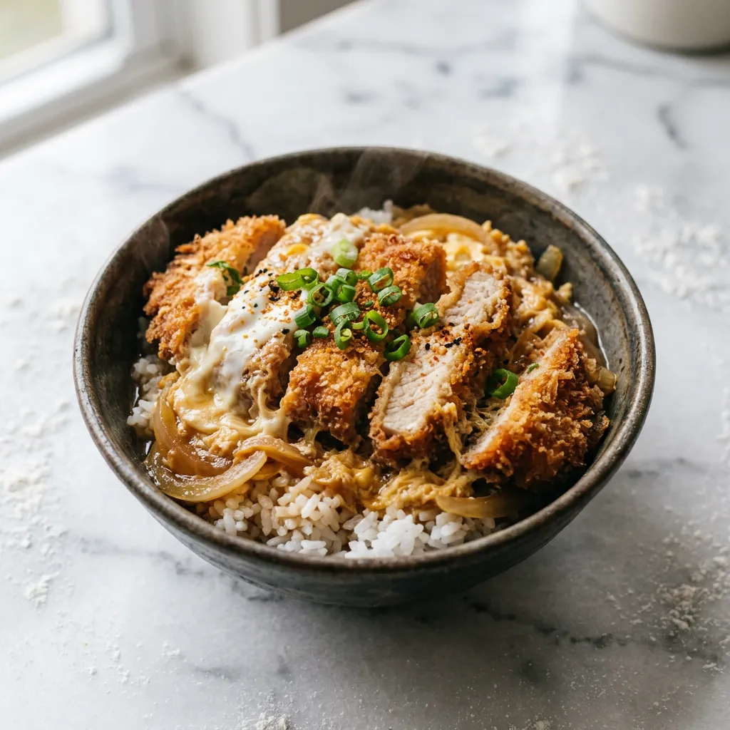 Katsudon (Japanese Pork Cutlet Rice Bowl)