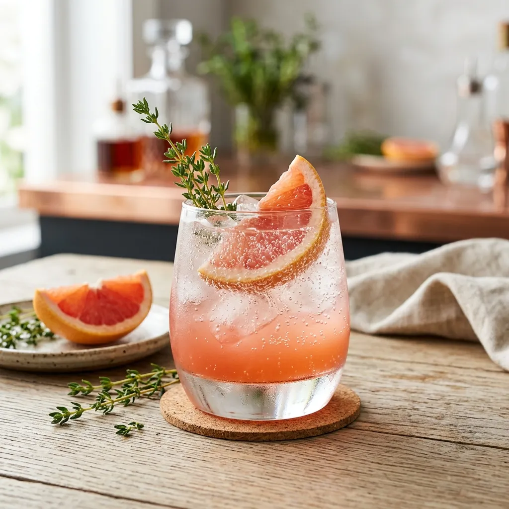 Ketel Soda With Grapefruit and Thyme