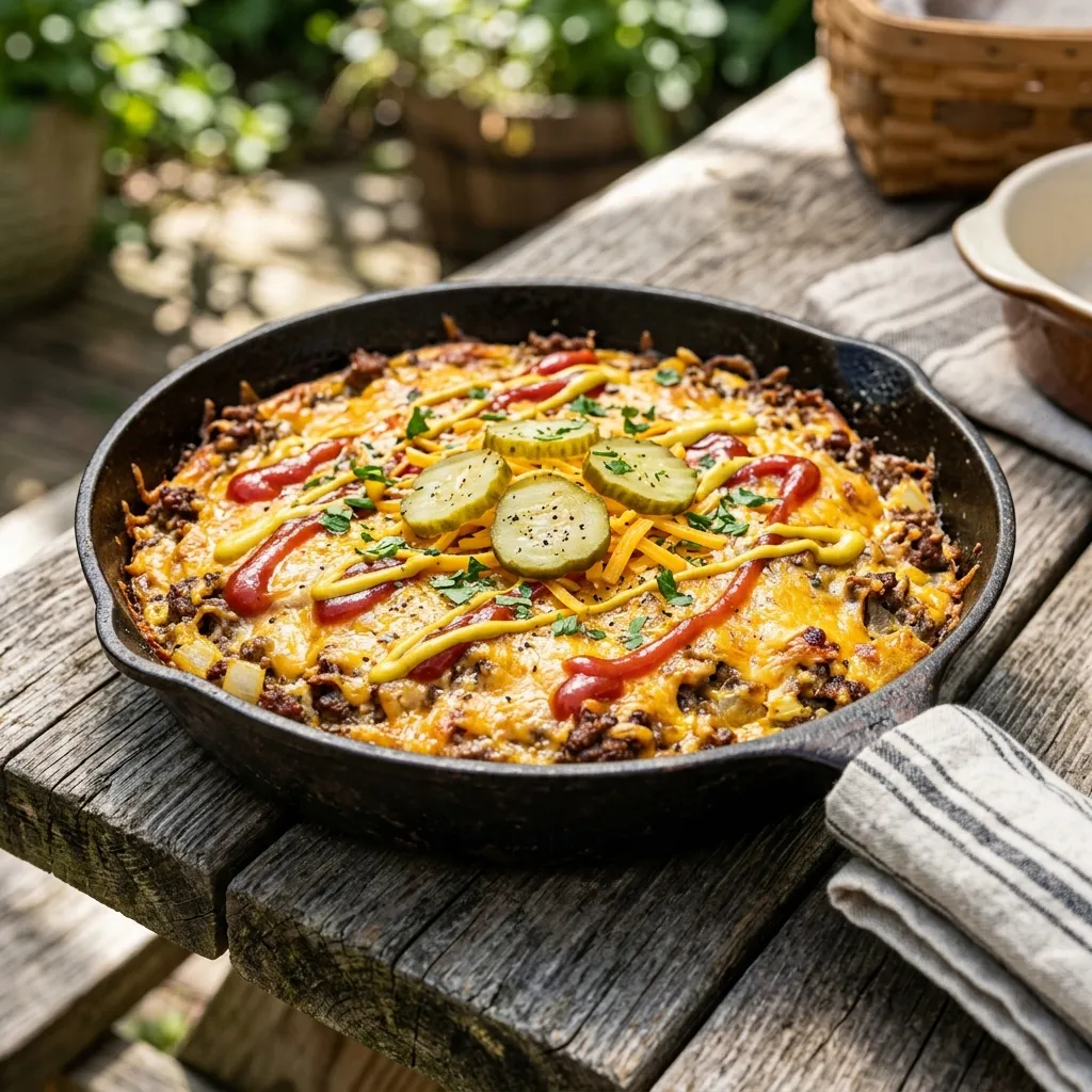 Keto Cheeseburger Casserole