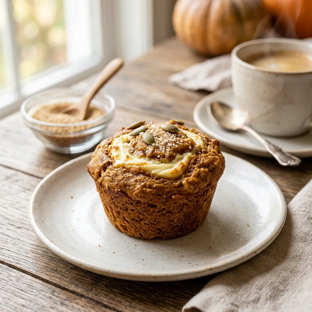 Keto Pumpkin Cream Cheese Muffins