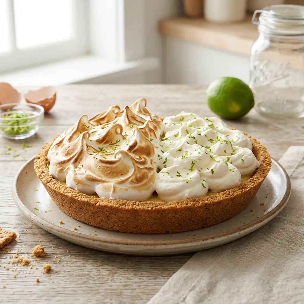Key Lime Pie With Meringue or Whipped Cream Topping