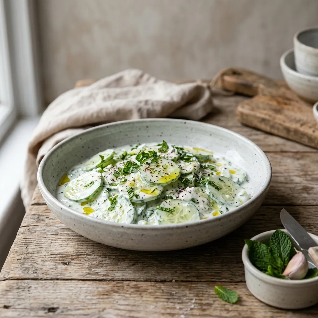 Khyar Bi Laban (Cucumber Yogurt Salad)