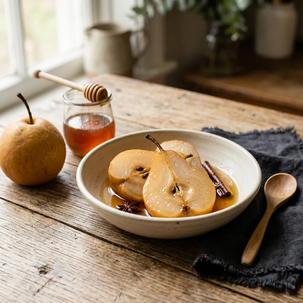 Korean Asian Pears With Honey for Sore Throats Recipe