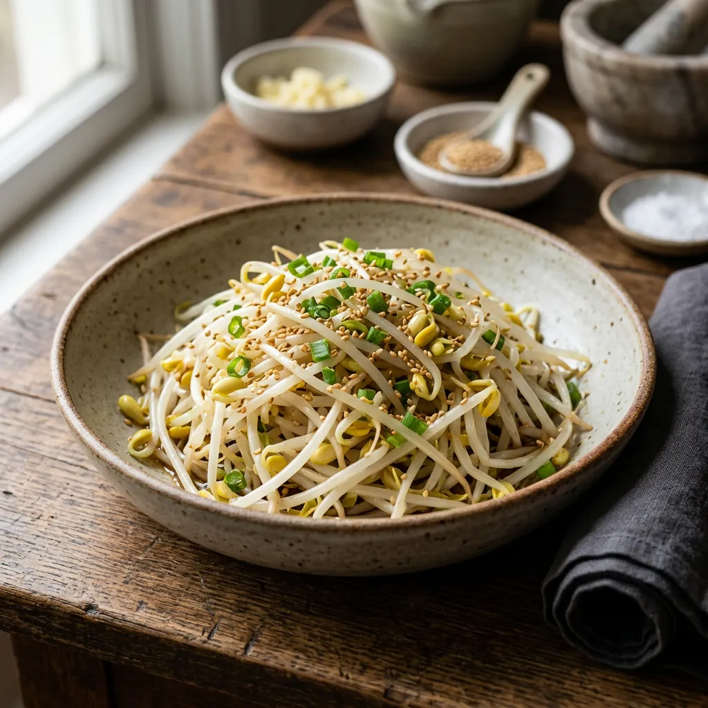 Korean Bean Sprout Salad (Sookju Namul)