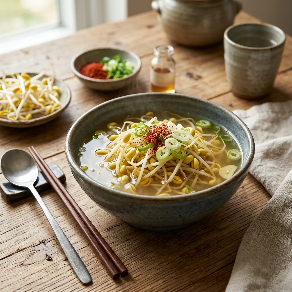 Korean Bean Sprout Soup (Kongnamul Guk)