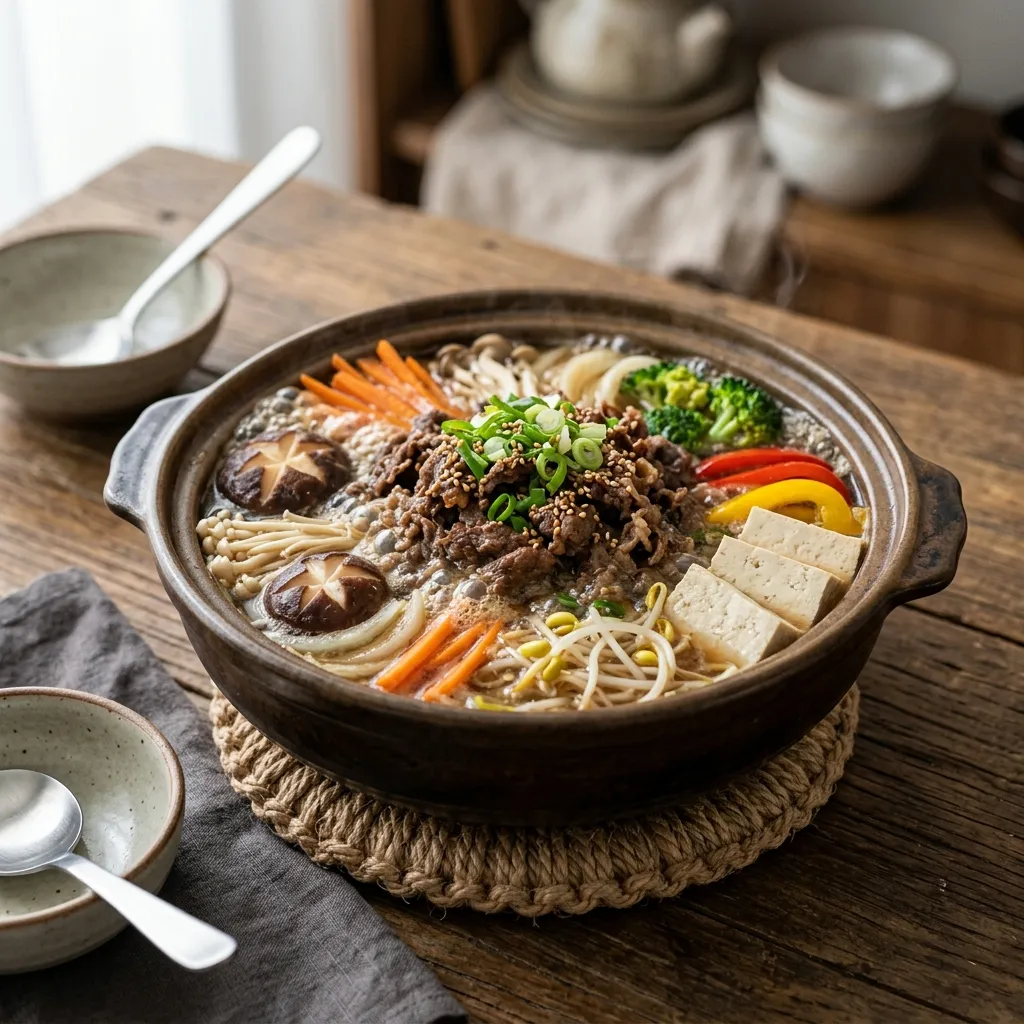 Korean Bulgogi Stew (Bulgogi Jungol)