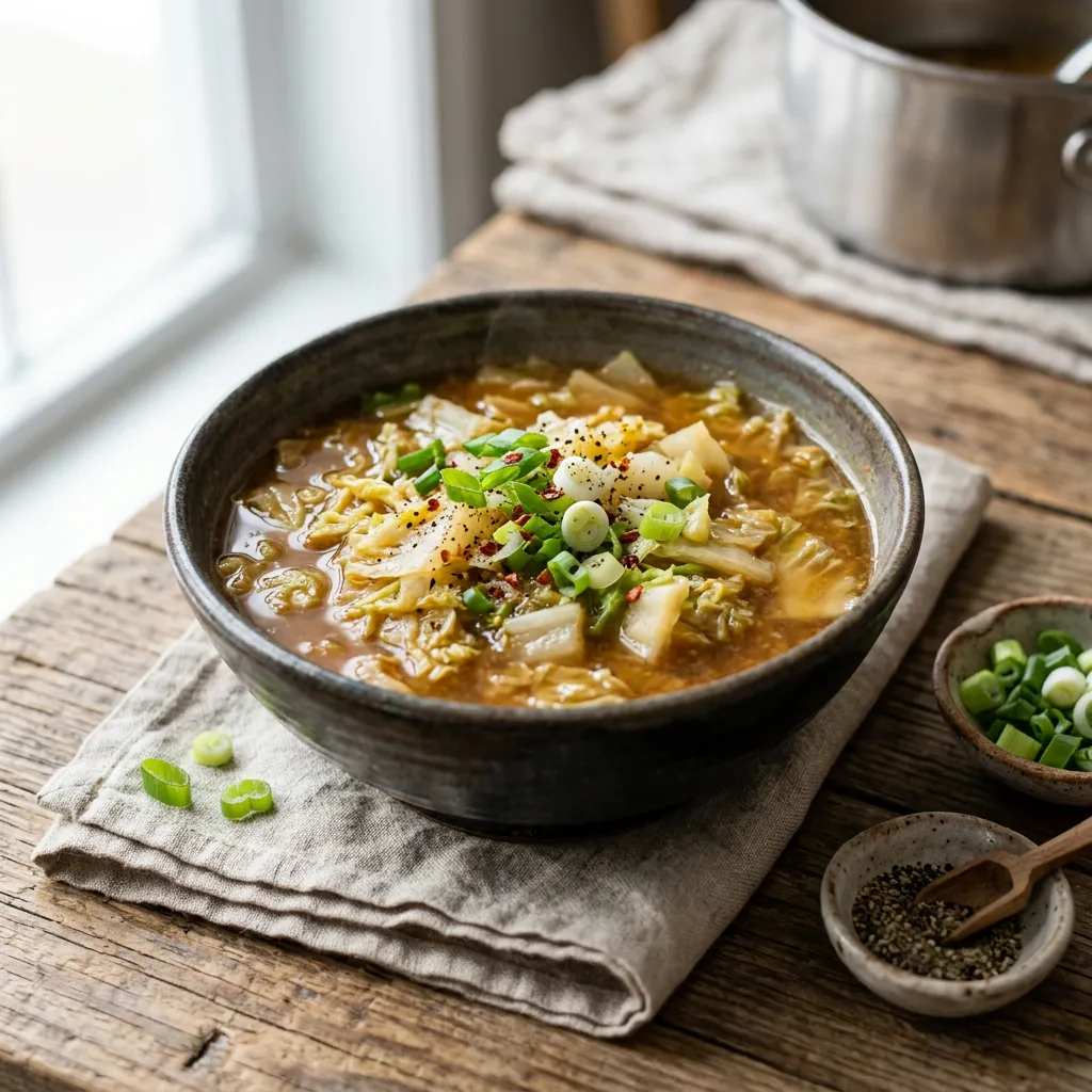 Korean Cabbage Soup (Baechu Guk)