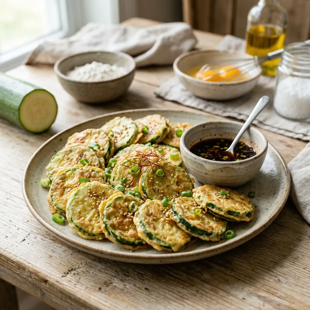 Korean Fried Zucchini (Hobak Jun)