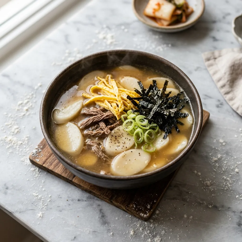 Korean Rice Cake Soup (Duk Guk)