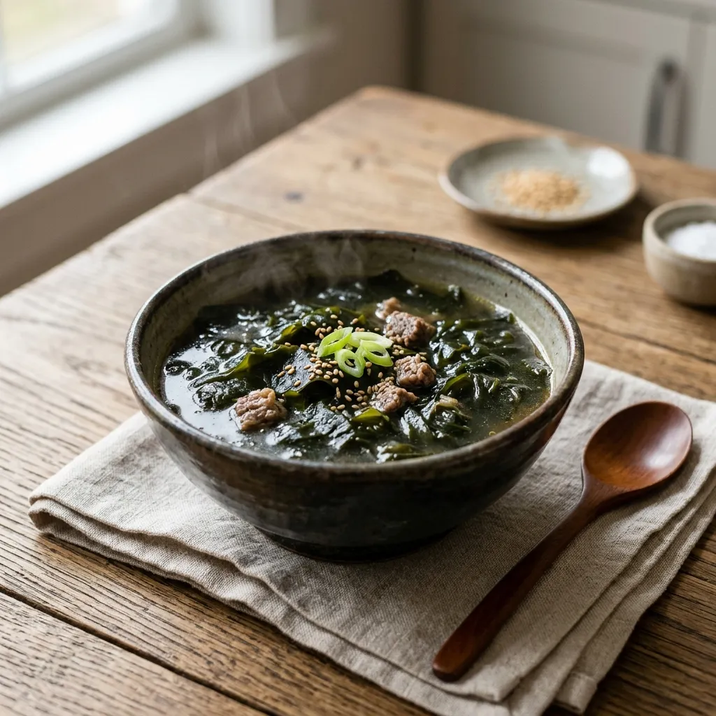 Korean Seaweed Soup (Miyuk Guk)